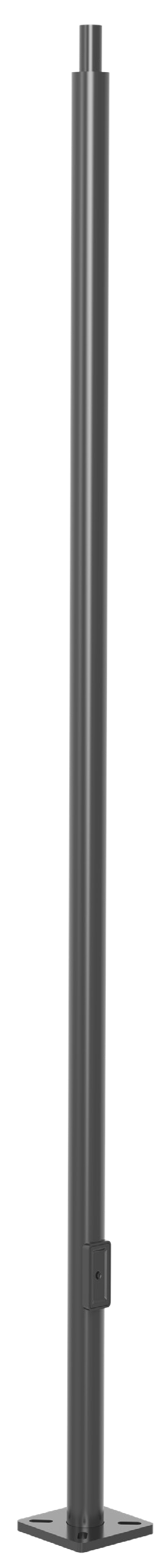 RSPA Round Straight Steel Anchor Based Pole with welded tenon mount